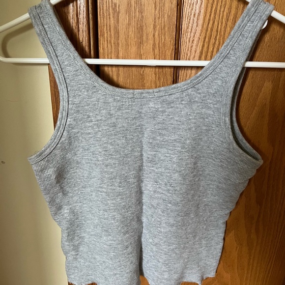 Brandy Melville grey waffle tank - Picture 3 of 3